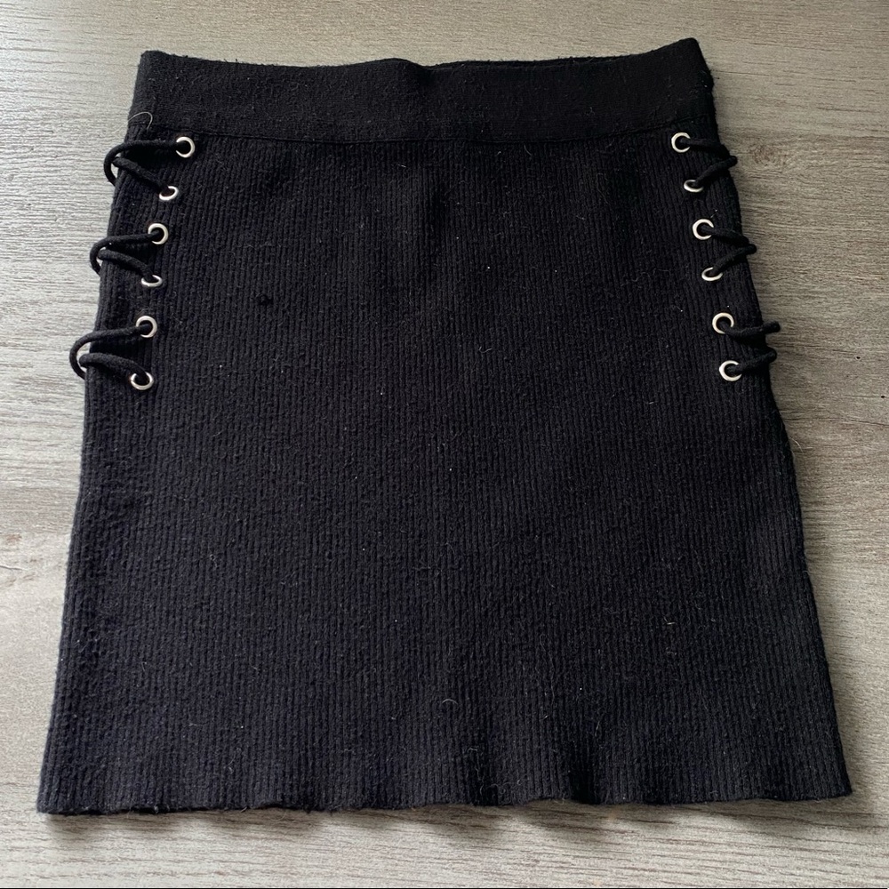 Black Knit Skirt